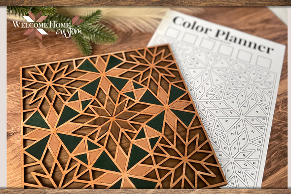Traditional Wreath Quilt with DIY option  - for most laser cutters