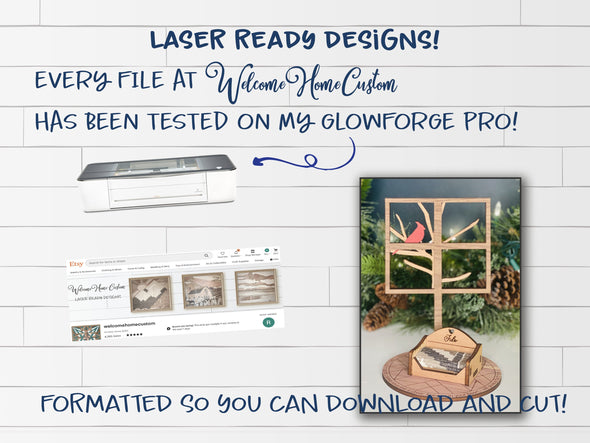 Save a Chair Bundle laser cut files - Memorial Pet decor for Glowforge - PDF SVG DXF - Memorial decor - Digital File Download - Dog and Cat
