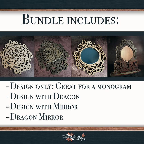 Dragon Mirror Bundle Laser cut files