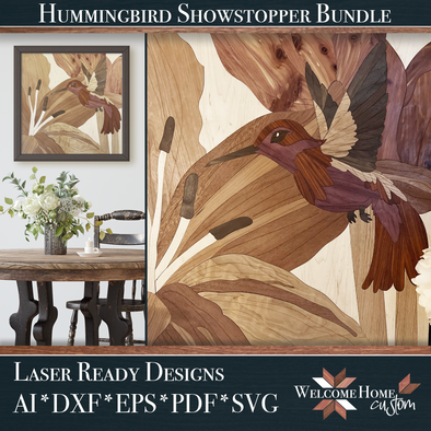 HUMMINGBIRD SHOWSTOPPER with DIY Option - Laser Ready Designs