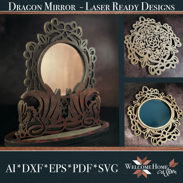 Dragon Mirror Bundle Laser cut files