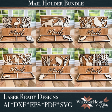 Mail and Trinket Tray Decor - 6 Designs - Laser Ready Design