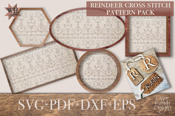 Reindeer Cross Stitch Pattern Pack