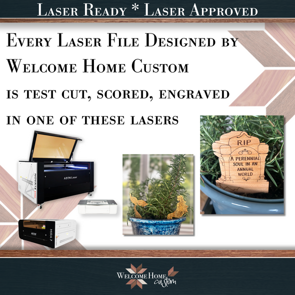 Plant Stakes Buddies and Tombstones - Laser Ready Designs