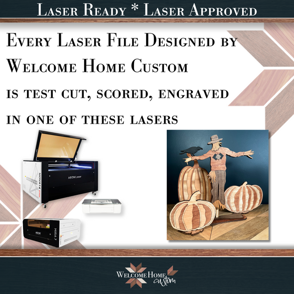 Scarecrow, SunFlower, Pumpkin Bundle - Digital Download Laser Ready Designs