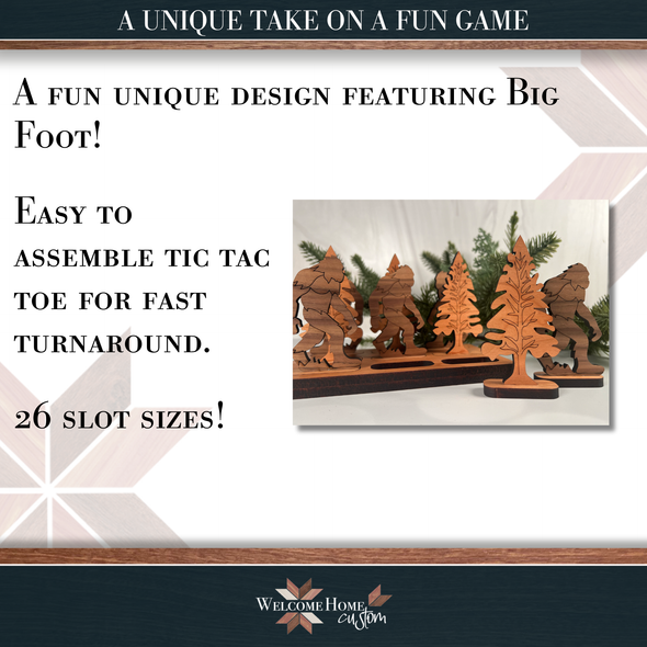 Tic Tac Toe File Set - Bigfoot and Trees