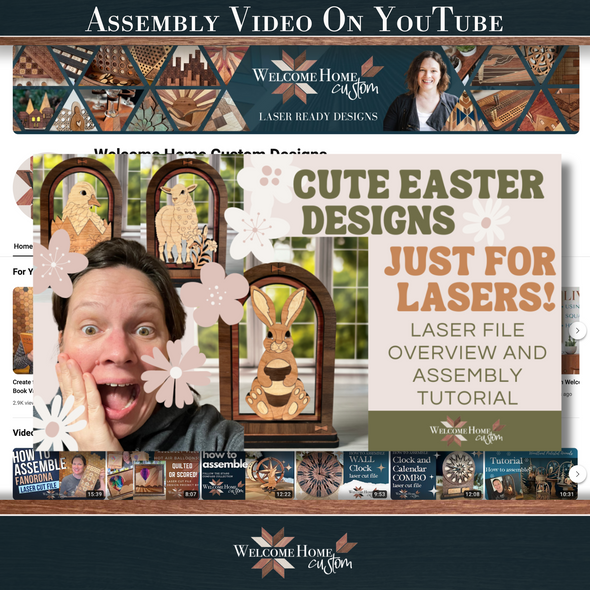 Easter Spring Arch Mantle Decor Bundle - Laser Ready Designs