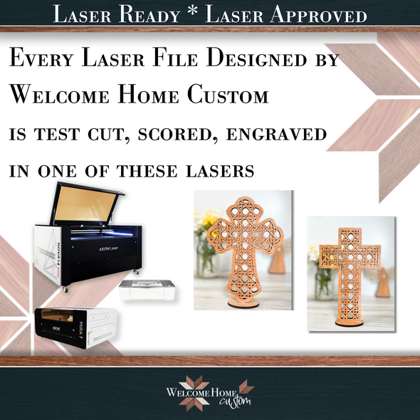 Cane Weave Cross Home Decor File Set for laser cutting