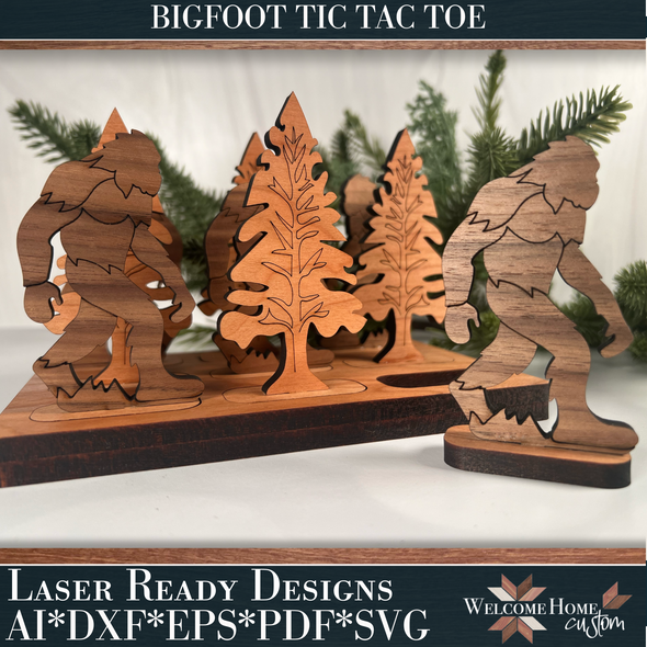 Tic Tac Toe File Set - Bigfoot and Trees