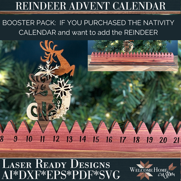 BOOSTER PACK - REINDEER MARKERS ONLY.  DOES NOT INCLUDE THE CALENDAR BASE