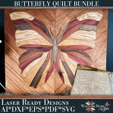 Butterfly Showstopper with DIY-Paint kit option - laser ready digital files