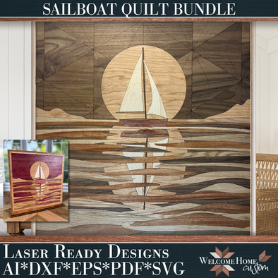 SAILBOAT SHOWSTOPPER with DIY Mini Showstopper Option - Laser Ready Designs