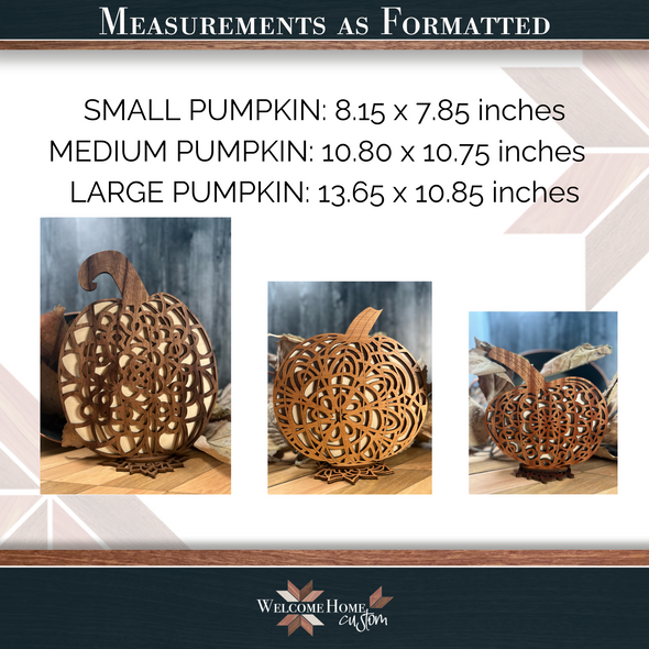 Lace Pumpkins - Fall Harvest Decor Laser cut Files