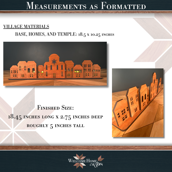 Menorah Village laser cut file