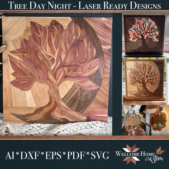 Tree Day & Night Showstopper with DIY - Laser Ready Design