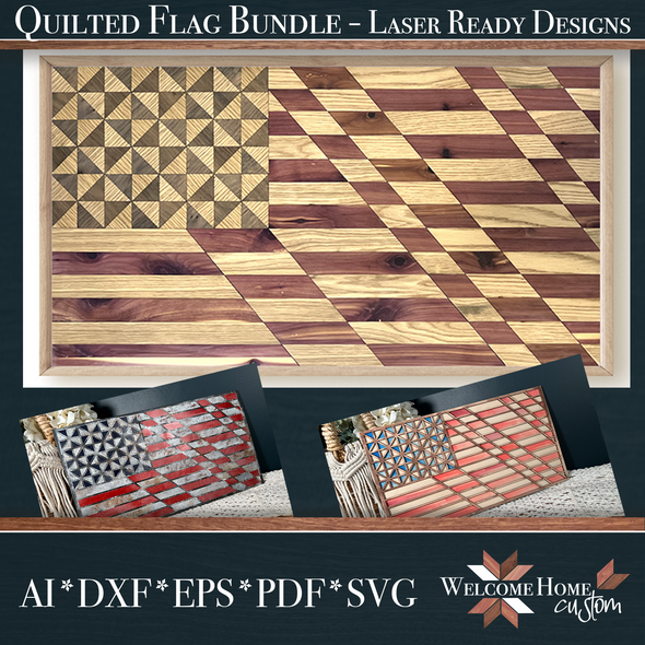 American Flag Laser cut files SVG projects inspired by farmhouse decor by Welcome Home Custom