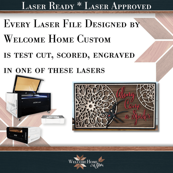 Along Came a Spider Bundle - digital download for laser cutters - Welcome Home Custom