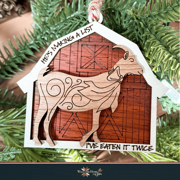 Barnyard Animal Ornaments with Barn - Laser Ready Designs - Welcome Home Custom