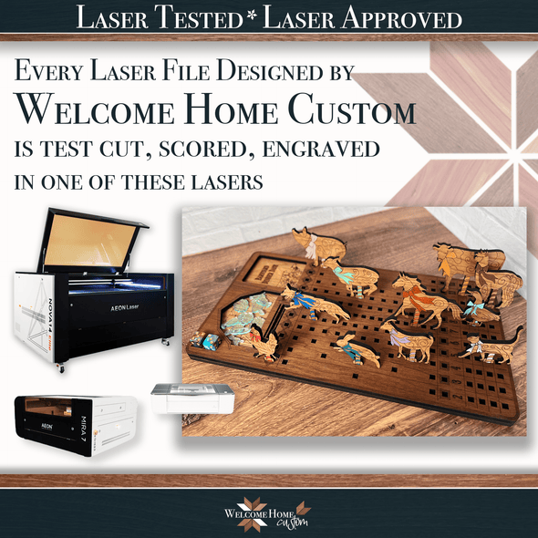 Barnyard Dinner Dash Game - laser cut file - Welcome Home Custom