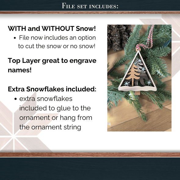 Bear Ornament laser cut files - Family Personalized Ornament - Digital File Download - Welcome Home Custom