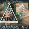 Bear Ornament laser cut files - Family Personalized Ornament - Digital File Download - Welcome Home Custom