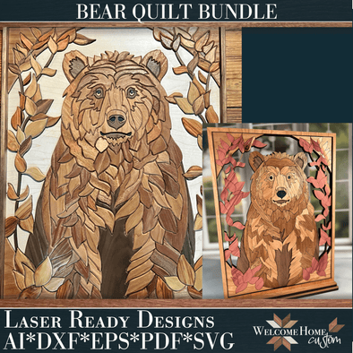 Bear SHOWSTOPPER with DIY Option - Laser Ready Design - Welcome Home Custom