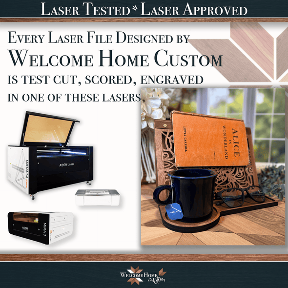 Book Valet Laser cut file - Welcome Home Custom