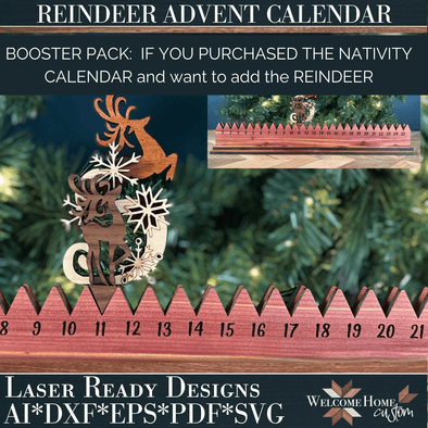 BOOSTER PACK - REINDEER MARKERS ONLY. DOES NOT INCLUDE THE CALENDAR BASE - Welcome Home Custom