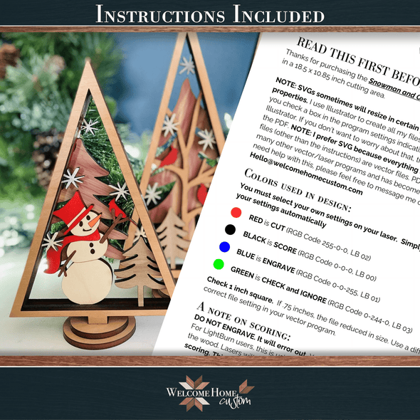 Cardinal SVG Laser cut files - Cardinal and Snowman winter set - winter decor - Mantel decor - Christmas decor - memorial remembrance gift - Welcome Home Custom