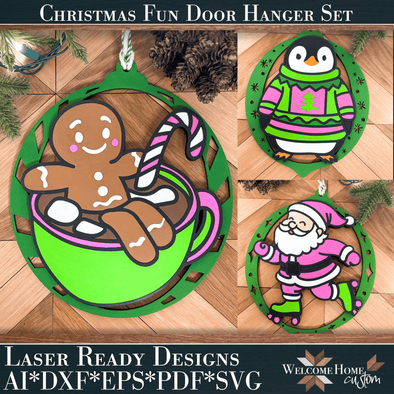 Christmas Door Hanger Paint Kit Bundle - Welcome Home Custom