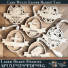 Easter Egg Basket Tags with Cane Weave Laser cut file - Welcome Home Custom