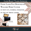Easter Egg Basket Tags with Cane Weave Laser cut file - Welcome Home Custom