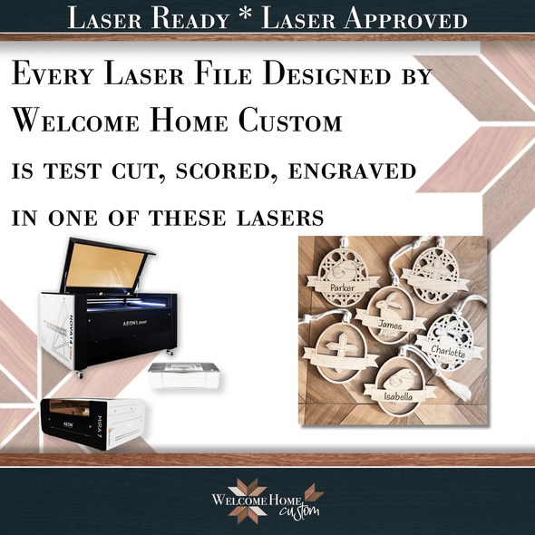 Easter Egg Basket Tags with Cane Weave Laser cut file - Welcome Home Custom