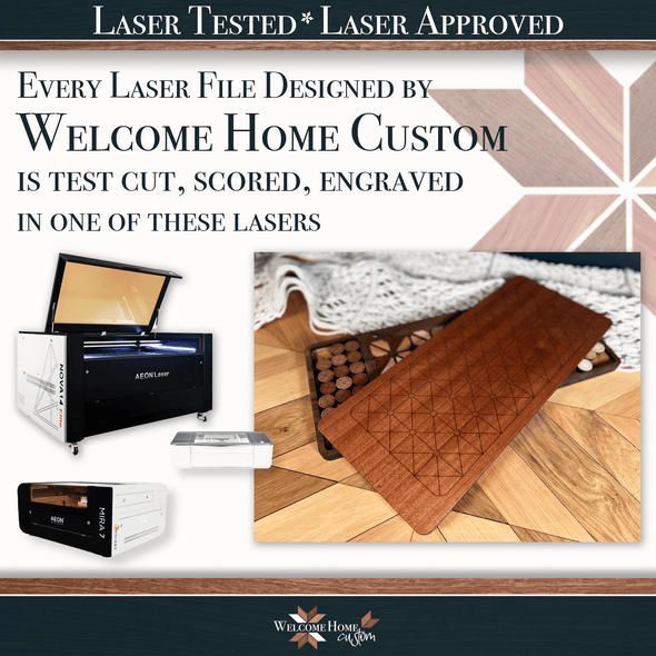 Fanorona Laser Ready Design File Set - Welcome Home Custom