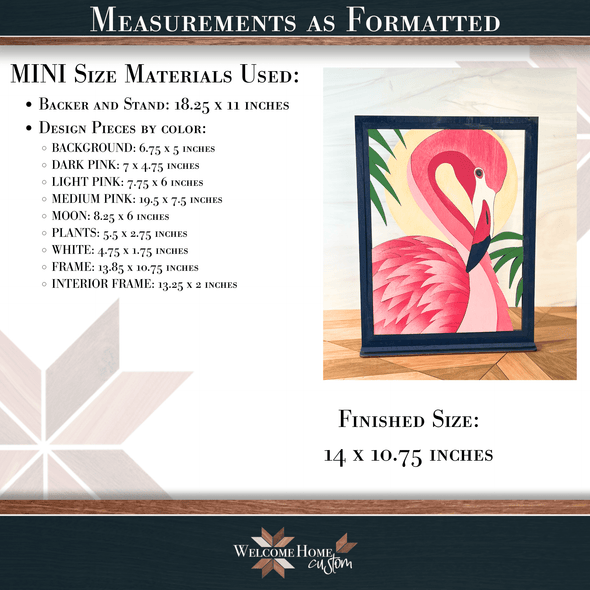 Flamingo SHOWSTOPPER with DIY Option - Subscription for August 2024 - Welcome Home Custom