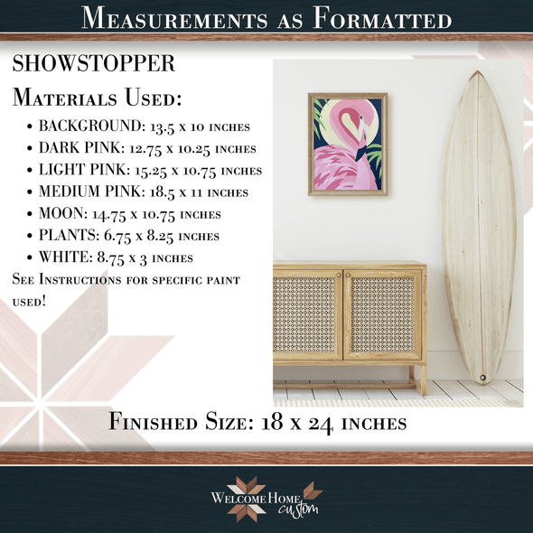 Flamingo SHOWSTOPPER with DIY Option - Subscription for August 2024 - Welcome Home Custom