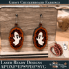 Ghost Checkerboard Earring laser cut file design - Welcome Home Custom