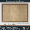 Herringbone Sign Backer - Welcome Home Custom