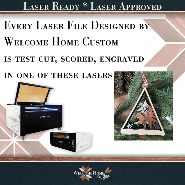 Horse Ornament laser cut files - Family Personalized Ornament - 4H ornament - Welcome Home Custom