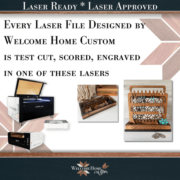 Jewelry Holder File - Laser Ready Designs - Welcome Home Custom