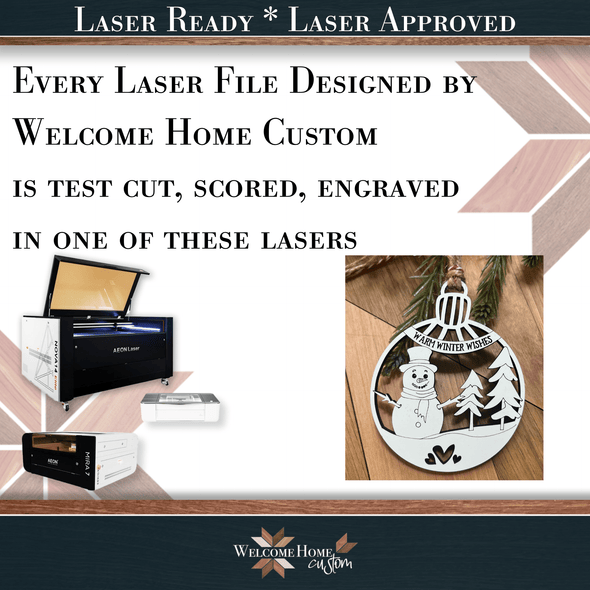 Naughty and Nice Ornaments 4th Edition - Laser Ready Design - Welcome Home Custom