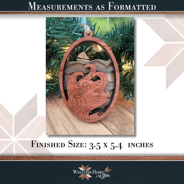 Octopus Showstopper Ornament - Laser Ready File - Welcome Home Custom