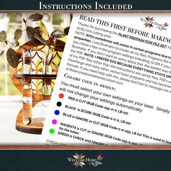 Plant Propagation File Set - Laser Ready Designs - Welcome Home Custom