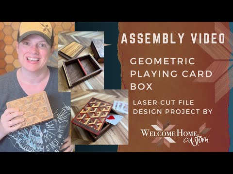 Geometric Cards Homemade Stack Playing Card & Score Pad Holder SVG | Laser Cut – Welcome Home Custom