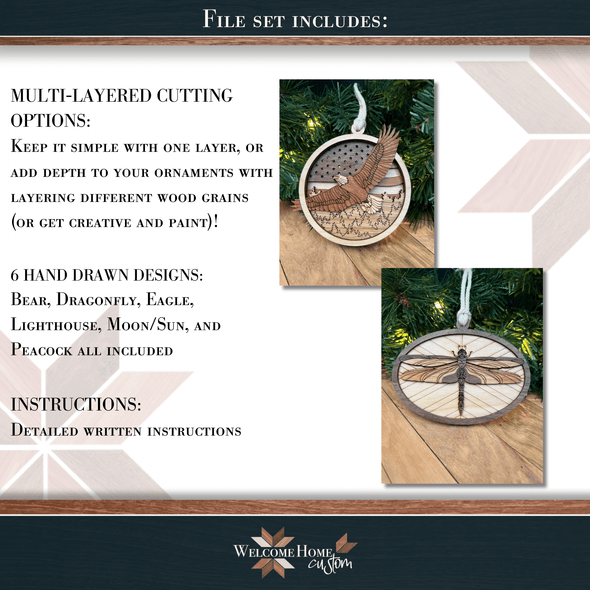 Showstopper Ornaments Set of 6 Set Two - subscription for November 2024 - Welcome Home Custom