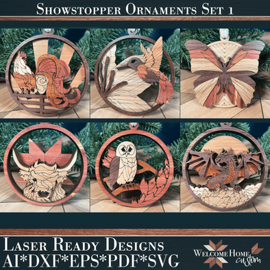Showstopper Ornaments Set of 6 - subscription for October 2024 - Welcome Home Custom