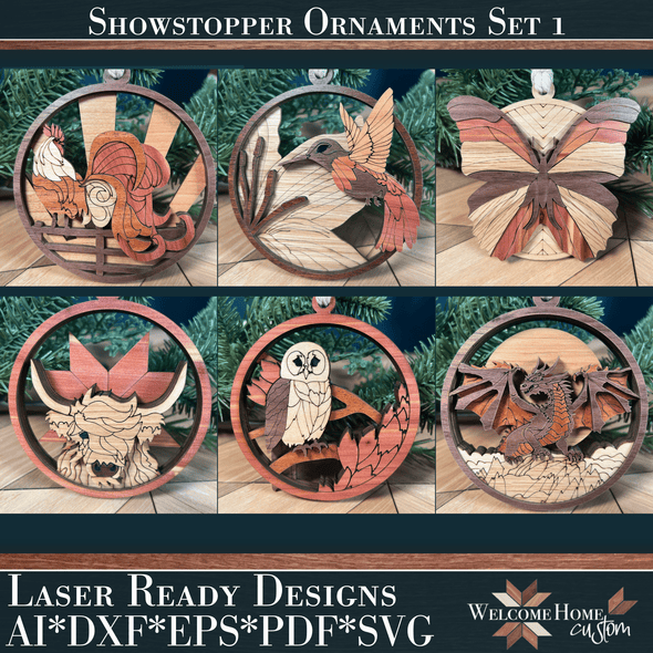Showstopper Ornaments Set of 6 - subscription for October 2024 - Welcome Home Custom