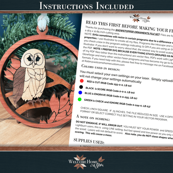 Showstopper Ornaments Set of 6 - subscription for October 2024 - Welcome Home Custom
