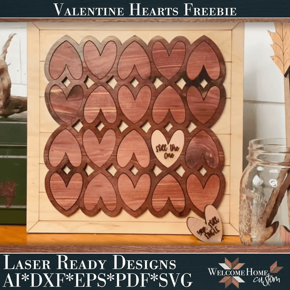 Valentine Hearts Freebie - Welcome Home Custom