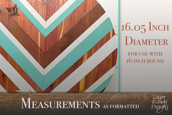 16 inch Quilt Laser Cut File Bundle CIRCLE Round Wood quilt pattern - Chevron, Aztec, Boho patterns - for Lasers such as Glowforge SVG PDF - Welcome Home Custom